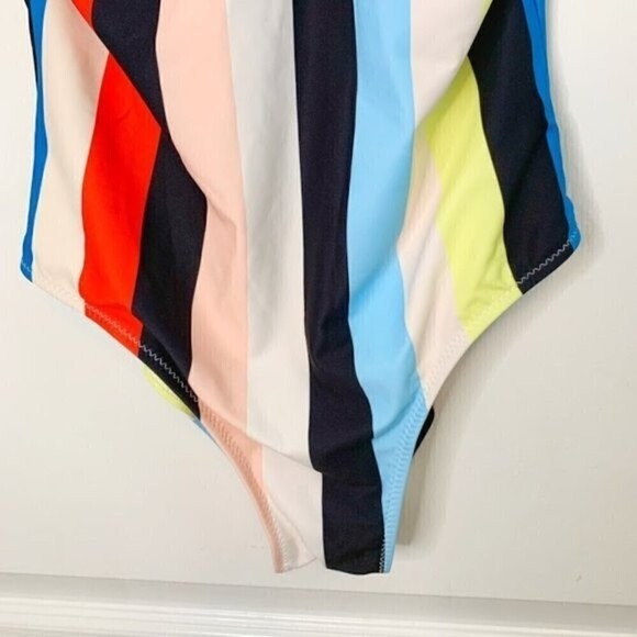 Cupshe NWT Cheeky Gal Stripe One Piece High Cut Summer Swim Suit - Picture 3 of 8